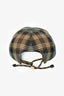 Miu Miu Brown/Green Tartan Patterned Cap