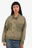 Moussy Green Cotton Utility Jacket One Size