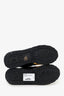 Louis Vuitton Black/Gold Monogram Suede and Leather Run Away Lace Up Sneakers Size 37