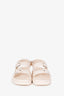 Gucci White Rubber Mini Double GG Buckle Sandals Size 38