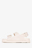 Gucci White Rubber Mini Double GG Buckle Sandals Size 38