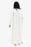 Gucci White Half Zip Up Maxi Shirt Dress Size 38