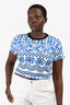 Louis Vuitton 2023 Blue/Navy Graphic Print Cropped T-Shirt Size L