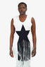 Stella McCartney White/Black Fringed Star Top Size 42