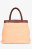 Pre-Loved Chanel™ 1997-99 Beige/Brown Straw/Leather CC Tote