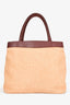 Pre-Loved Chanel™ 1997-99 Beige/Brown Straw/Leather CC Tote