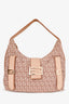 Fendi Beige/Pink Zucchino Canvas Sweet Hobo