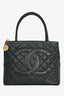 Pre-Loved Chanel™ 2002-03 Black Caviar Medallion Tote