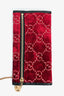Gucci Red Velvet GG Monogram Large Rajah Chain Tote
