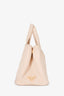 Prada Beige/Black Canvas Small Canapa Top Handle Bag with Strap