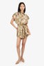 Zimmermann Khaki Palm Brighton Cuffed Playsuit Size 1