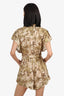 Zimmermann Khaki Palm Brighton Cuffed Playsuit Size 1