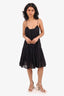 Isabel Marant Etoile Black Embroidered Tank Dress Size 36