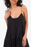 Isabel Marant Etoile Black Embroidered Tank Dress Size 36