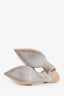 Rene Caovilla Pink/Black Satin Crystal Embellished Slingback Heels Size 41.5
