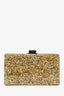 Edie Parker Gold/Black Animal Print Acrylic Minaudière
