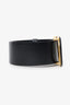 Valentino Black Leather V-Logo Wide Waist Belt