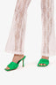 Bottega Veneta Green Padded Intrecciato Heeled Sandal Size 41