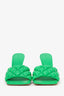 Bottega Veneta Green Padded Intrecciato Heeled Sandal Size 41