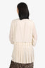 Alexander McQueen Cream Silk Pleated Shirt Size 42