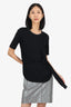 3.1 Phillip Lim Black Ribbed Belt T-Shirt Size M