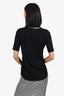 3.1 Phillip Lim Black Ribbed Belt T-Shirt Size M
