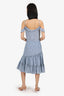 Altuzarra Blue Silk Ruffle Dress Estimated Size S