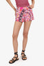 Emilio Pucci Pink/Orange Printed Mini Shorts Size 8