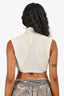 Chloe Cream Knit Mockneck Crop Top Size M