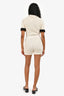 Fendi Cream Cotton Blend Knit Short Sleeve Playsuit Size 38