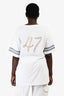 Christian Dior 2022 White/Grey Embroidered Ribbon Logo T-Shirt Size L Mens