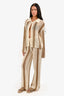 Lovers + Friends Cream/Taupe Crochet Trousers Size S