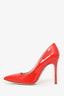 Miu Miu Red Patent Leather Pointed Toe Heels Size 36