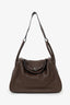 Hermes 2012 Chocolate Brown Clemence Leather Lindy 34