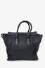 Celine Dark Grey Grained Leather Mini Luggage Tote