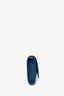 Saint Laurent Blue Leather Navy Blue Glazed Leather Belle De Jour Flap Clutch