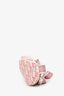 Christian Dior 2004 Rose Clair Logo Print Nylon No. 2 Girly Waist Belt Bag