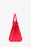 Saint Laurent Hot Pink Leather Small Sac De Jour with Strap