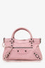 Balenciaga Pink Lizard Embossed Leather Motocross Classic City