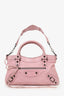 Balenciaga Pink Lizard Embossed Leather Motocross Classic City