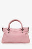Balenciaga Pink Lizard Embossed Leather Motocross Classic City