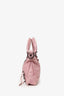 Balenciaga Pink Lizard Embossed Leather Motocross Classic City