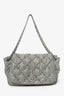 Pre-Loved Chanel™ 2011 Pale Green Nylon Paris-Byzance 'Tweed on Stitch' Bubble Flap Shoulder Bag