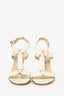 Jimmy Choo Cream Patent Strappy Heeled Sandals Size 40
