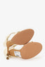Jimmy Choo Cream Patent Strappy Heeled Sandals Size 40