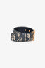 Christian Dior Navy Oblique Canvas GHW Belt Size 90