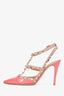 Valentino Pink Patent Leather Rockstud Heels Size 38.5 (As Is)