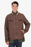 Sacai Brown/Green Plaid Layered Zip-up Jacket Size 4 Mens