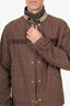 Sacai Brown/Green Plaid Layered Zip-up Jacket Size 4 Mens