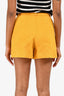 Dolce & Gabbana Mustard Yellow Jacquard High Waisted Shorts Size 38
